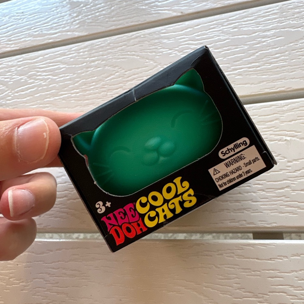 NeeDoh Cool Cats Green Cat Stress Toy by